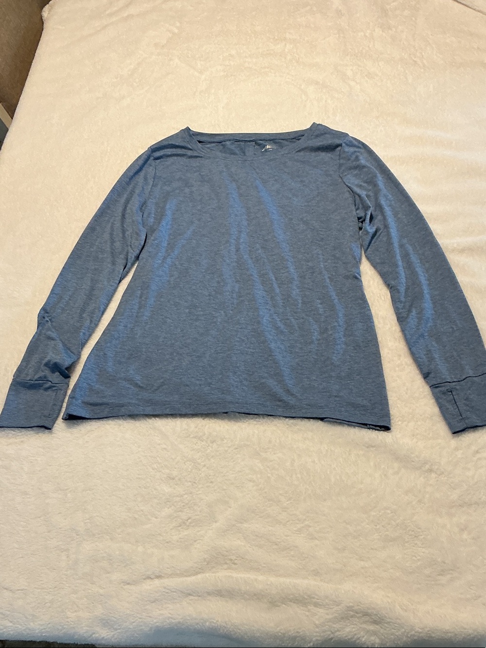 Avia Women's Long Sleeve Boatneck Tee - Blue